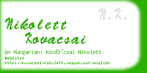 nikolett kovacsai business card